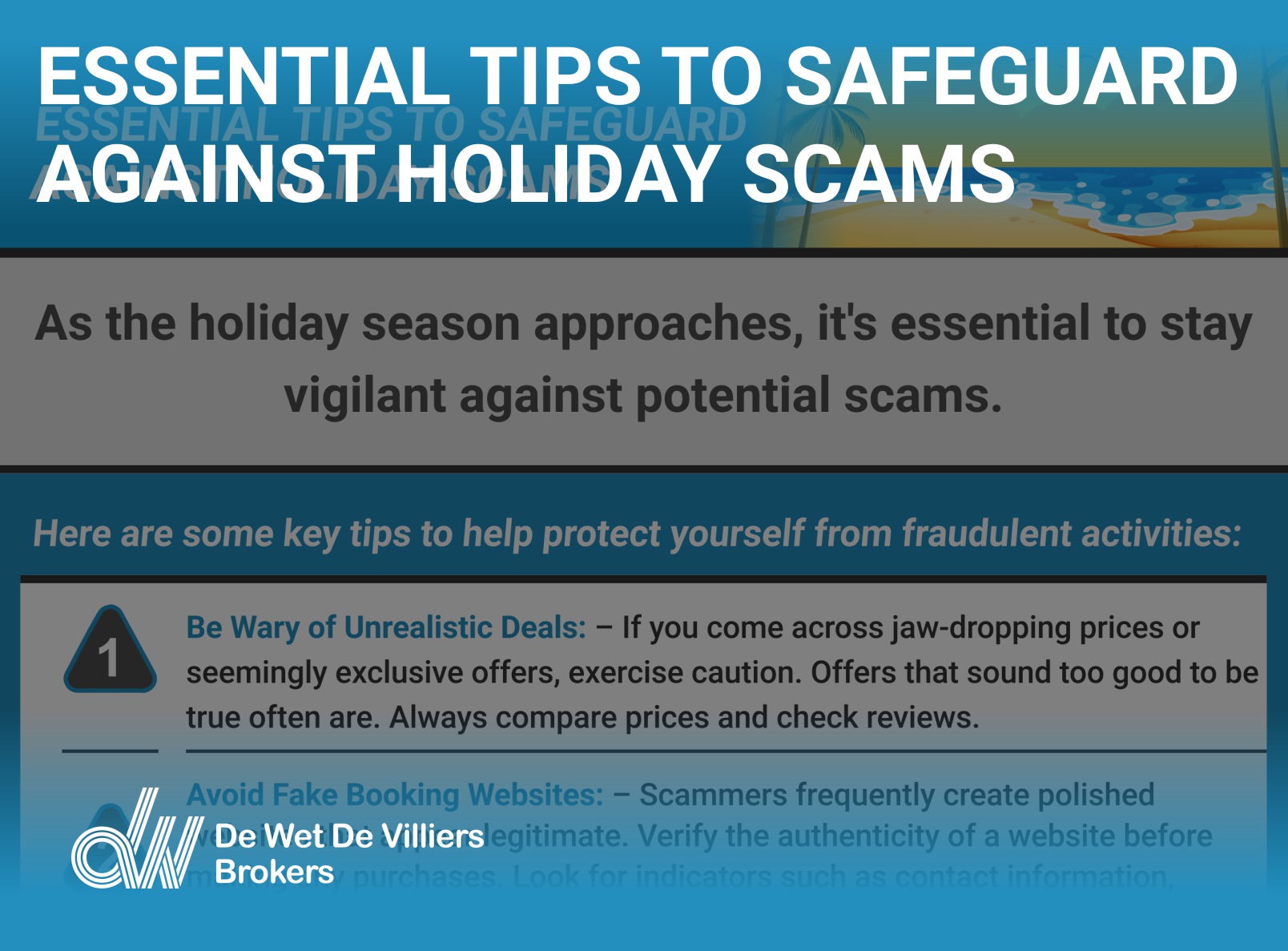 tips to safeguard against holiday scams